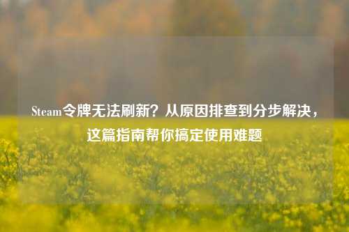 Steam令牌无法刷新?从原因排查到分步解决,这篇指南帮你搞定使用难题