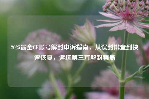 2025最全CF账号解封申诉指南，从误封排查到快速恢复，避坑第三方解封骗局