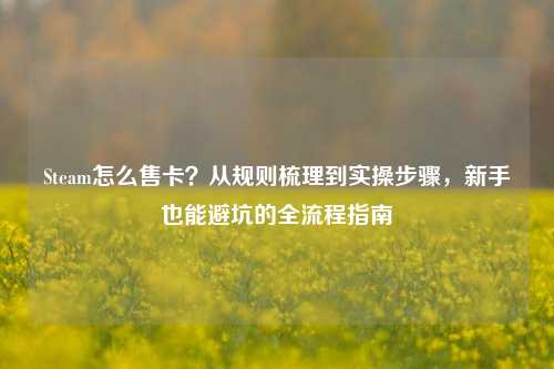 Steam怎么售卡?从规则梳理到实操步骤,新手也能避坑的全流程指南