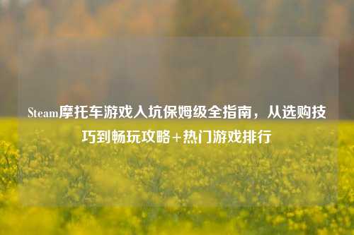 Steam摩托车游戏入坑保姆级全指南,从选购技巧到畅玩攻略+热门游戏排行
