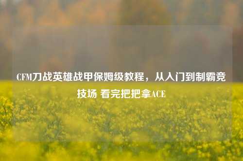 CFM刀战英雄战甲保姆级教程，从入门到制霸竞技场 看完把把拿ACE