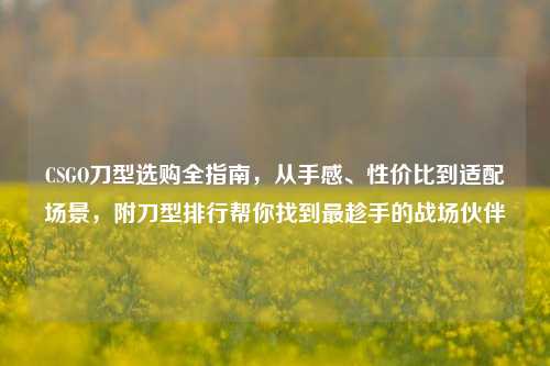CSGO刀型选购全指南,从手感、性价比到适配场景,附刀型排行帮你找到最趁手的战场伙伴