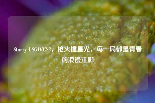 Starry CSGO/CS2,枪火撞星光,每一局都是青春的浪漫注脚