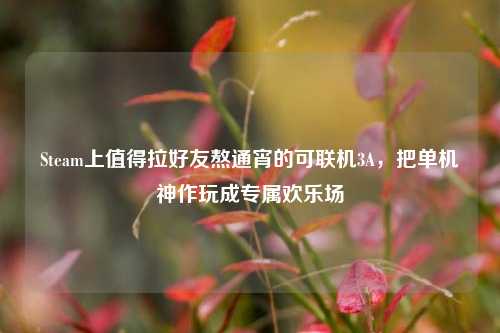Steam上值得拉好友熬通宵的可联机3A，把单机神作玩成专属欢乐场