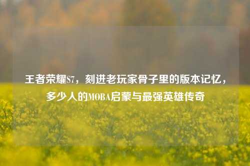 王者荣耀S7，刻进老玩家骨子里的版本记忆，多少人的MOBA启蒙与最强英雄传奇