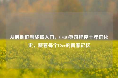 从启动框到战场入口，CSGO登录程序十年进化史，藏着每个CSer的青春记忆