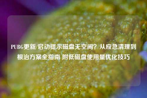 PUBG更新/启动提示磁盘无空间？从应急清理到根治方案全指南 附低磁盘使用量优化技巧