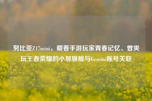 努比亚Z17mini,藏着手游玩家青春记忆、曾爽玩王者荣耀的小屏旗舰与Gemini账号关联